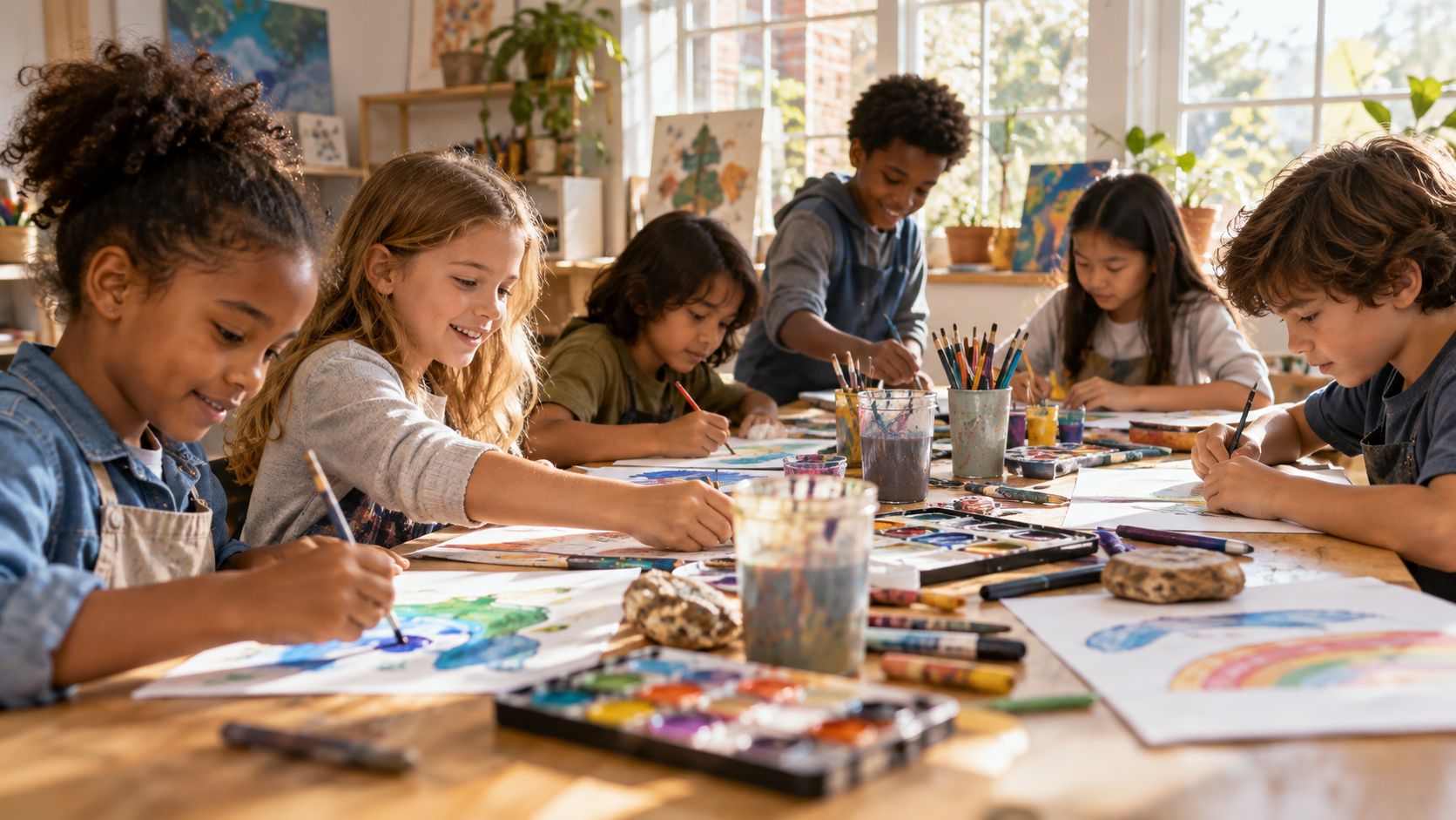 Actividad creativa con niños